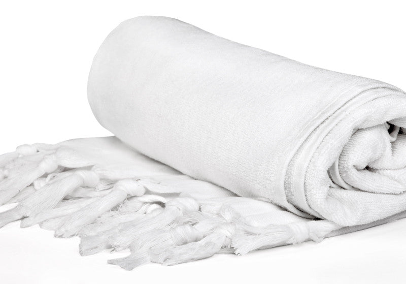 Towel grey/white stribe