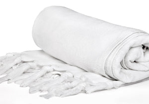 Towel black/white stribe