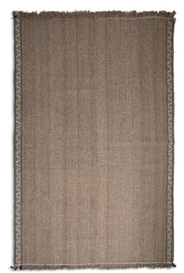  Handwoven rug in brown egyptian wool 