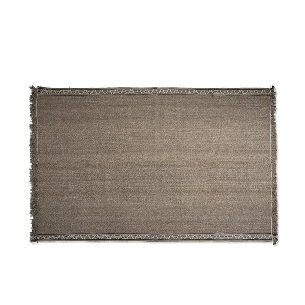  Handwoven rug in brown egyptian wool 
